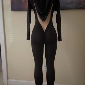 Elegant Black Deep V-Neck Jumpsuit